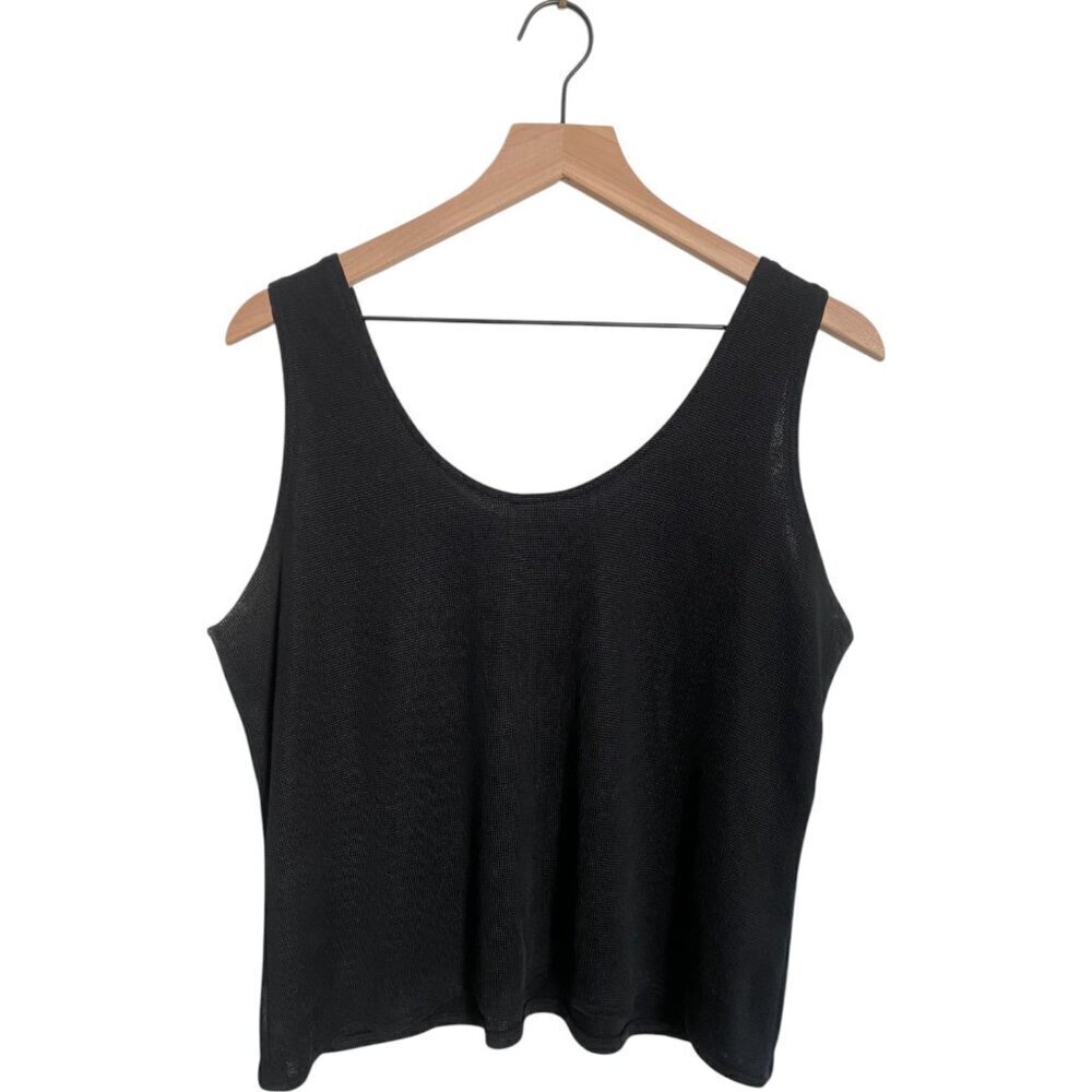Criscione New York Black Knit Tank Top L - Picture 4 of 6